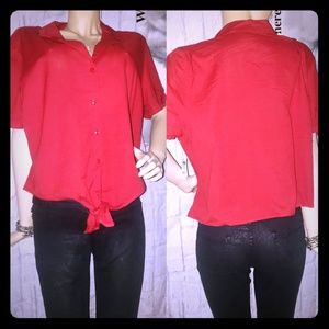 Womens Plus Charlotte Russe 2X  Linen Orange/Coral